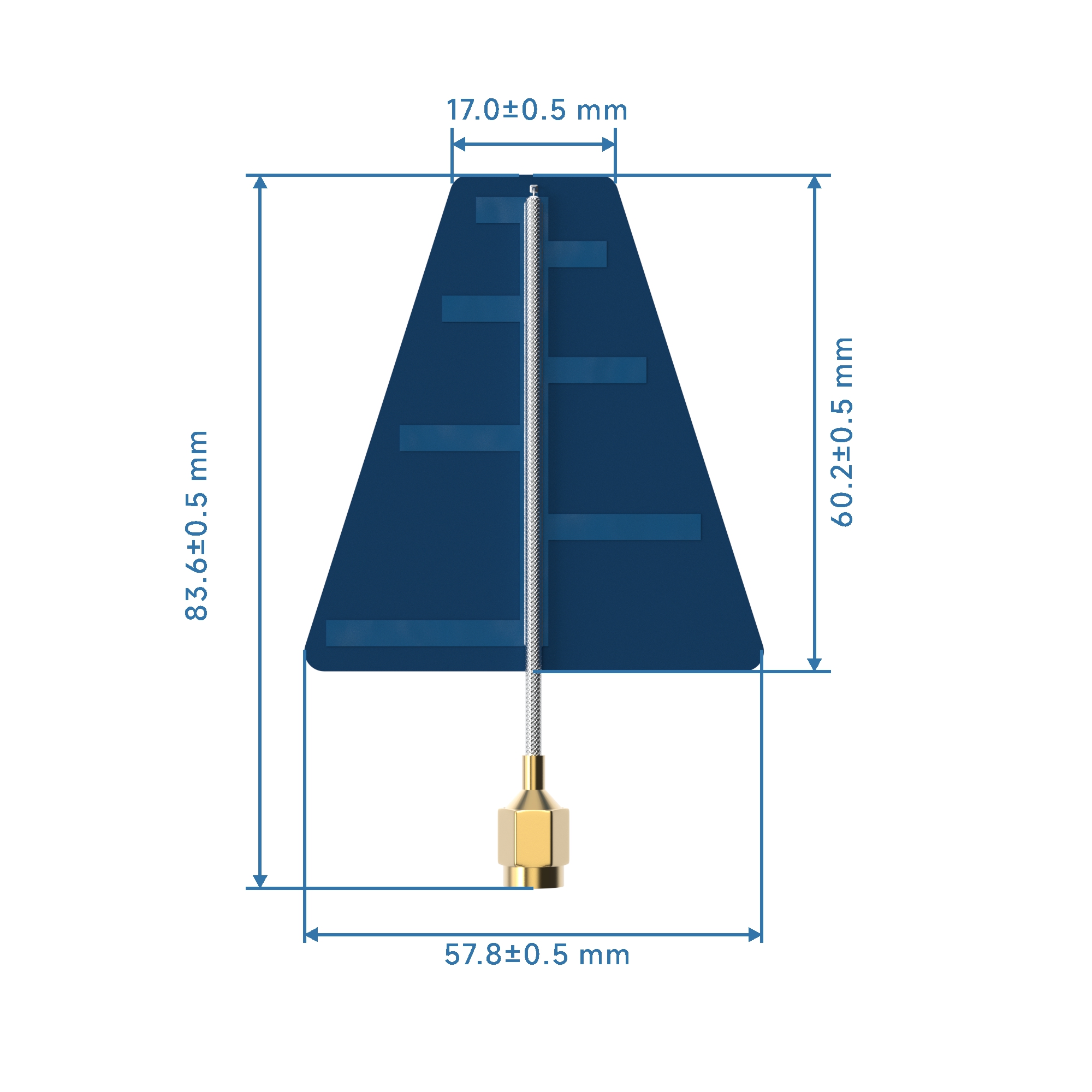 UWB-PCB-D : Antenne PCB logarithmique directionnelle UWB