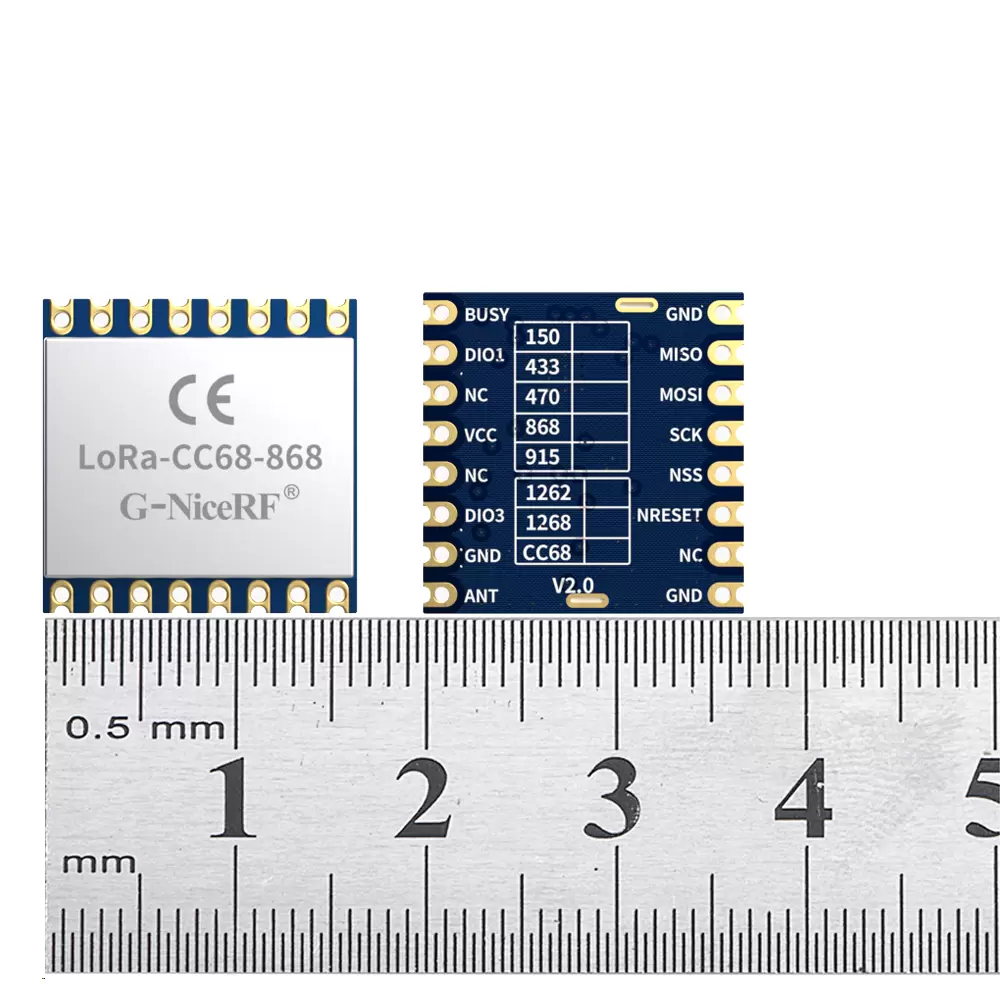 LoRa-CC68-868&nbsp;: module LoRa basé sur LLCC68 avec interface SPI homologuée CE-RED et protection ESD