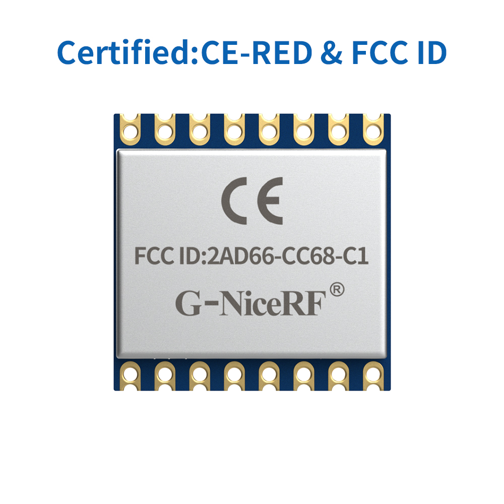 CC68-C1: LLCC68 FCC ID &amp; Ce-Red Certified Lora Module avec interface SPI