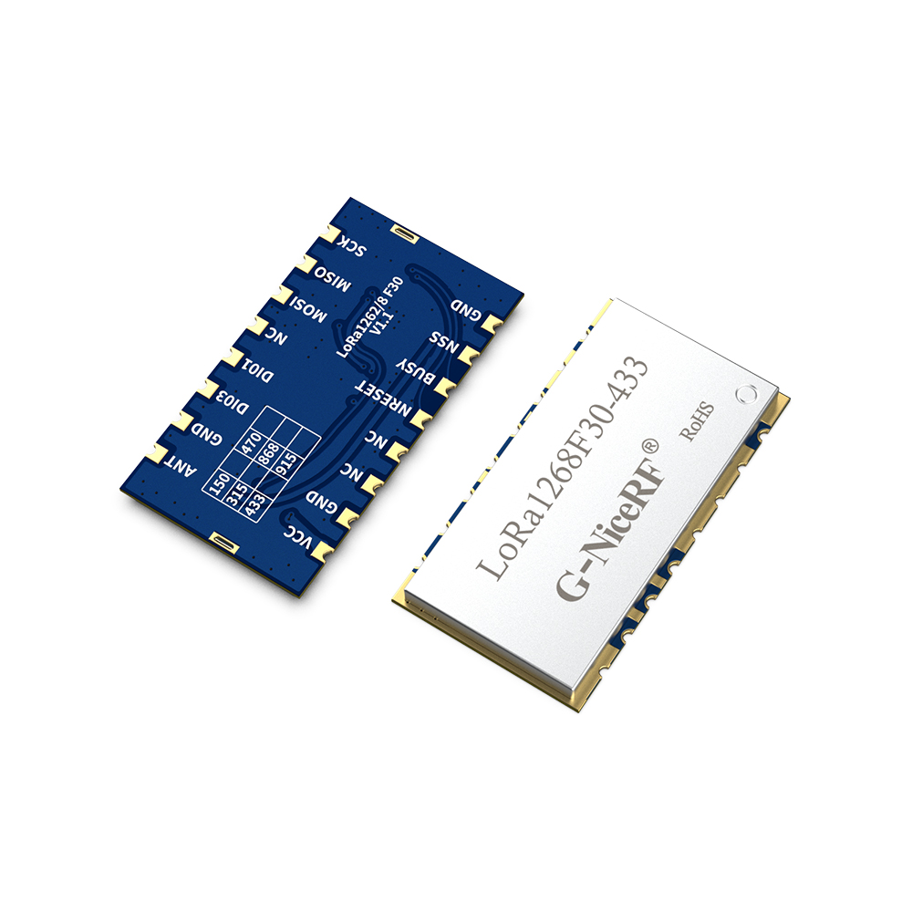 LoRa1268F30 : Module sans fil SX1268 433 MHz 2 W avec interface SPI et protection ESD