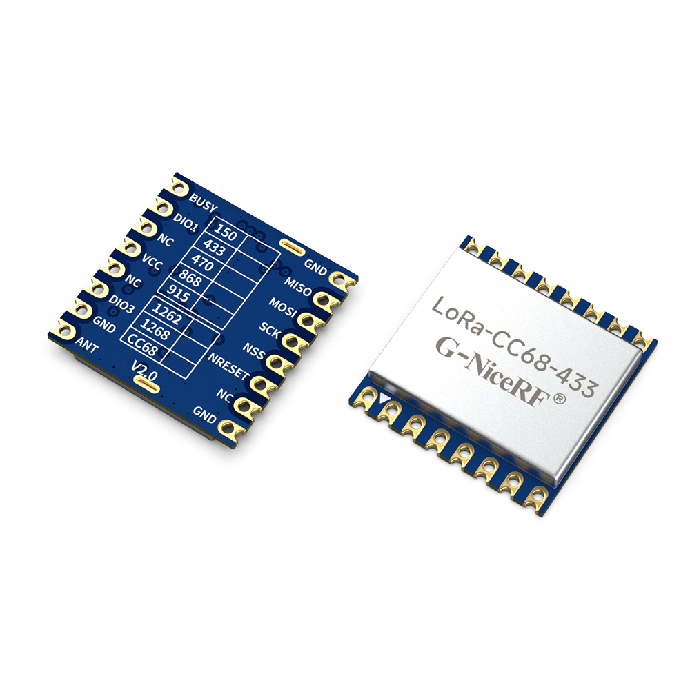 LoRa-CC68&nbsp;:&nbsp;Module 433/470/490 MHz basé sur LLCC68 avec port SPI