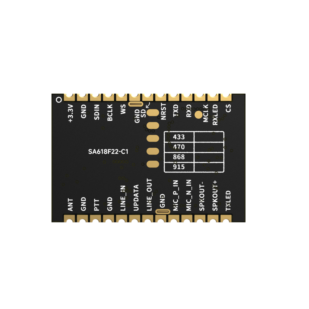 Module de transmission numérique et audio sans fil, tout-en-un, duplex intégral, SA618F22-C1