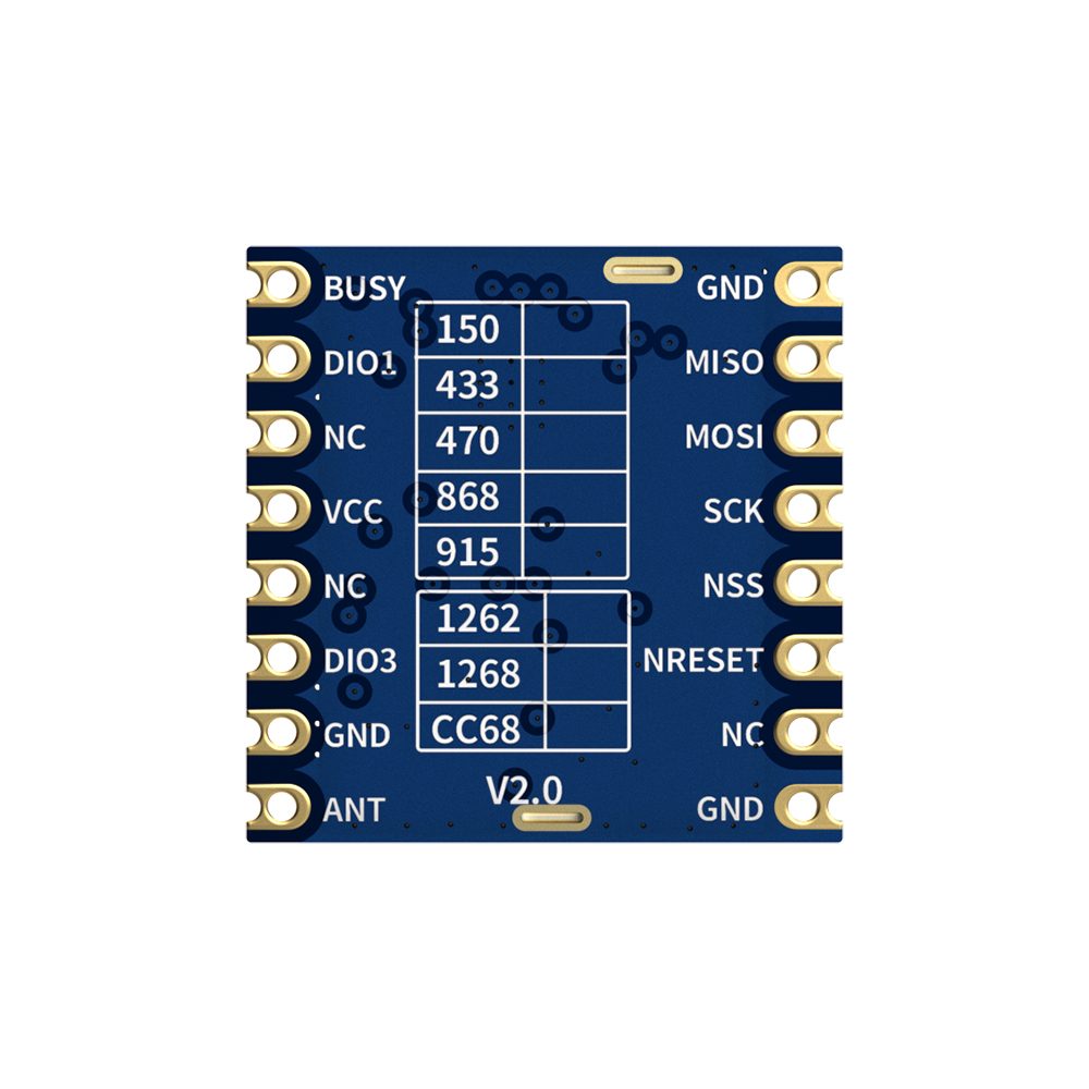 LoRa1262-868 : Module LoRa SX1262 160 mW certifié CE-RED 868 MHz avec protection TCXO et ESD