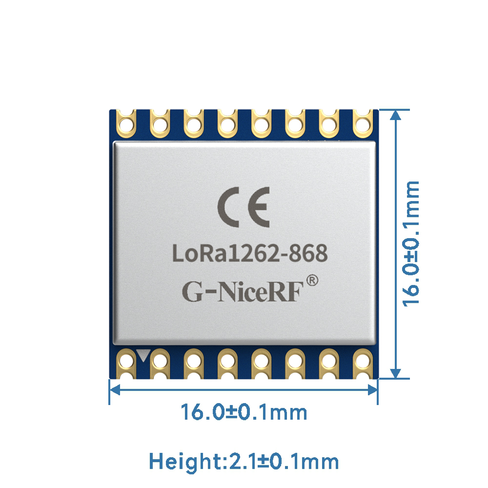 LoRa1262-868 : Module LoRa SX1262 160 mW certifié CE-RED 868 MHz avec protection TCXO et ESD