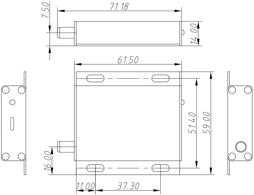 Dimensions mécaniques du module modem sans fil LoRa LoRa6103Pro Dimensions mécaniques du module modem sans fil LoRa LoRa6103Pro