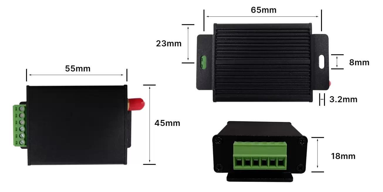 Dimensions mécaniques du module modem Uart LoRa sans fil LoRa6200Pro Dimensions mécaniques du module modem Uart LoRa sans fil LoRa6200Pro