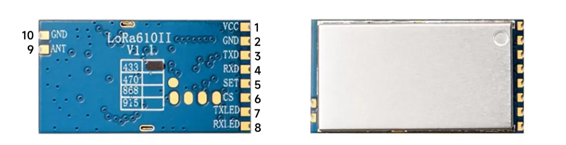 Définition des broches du module LoRa LoRa610II