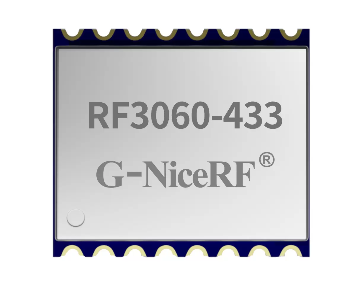 RF3060&nbsp;: module émetteur-récepteur sans fil 100&nbsp;mW, oscillateur à quartz TCXO