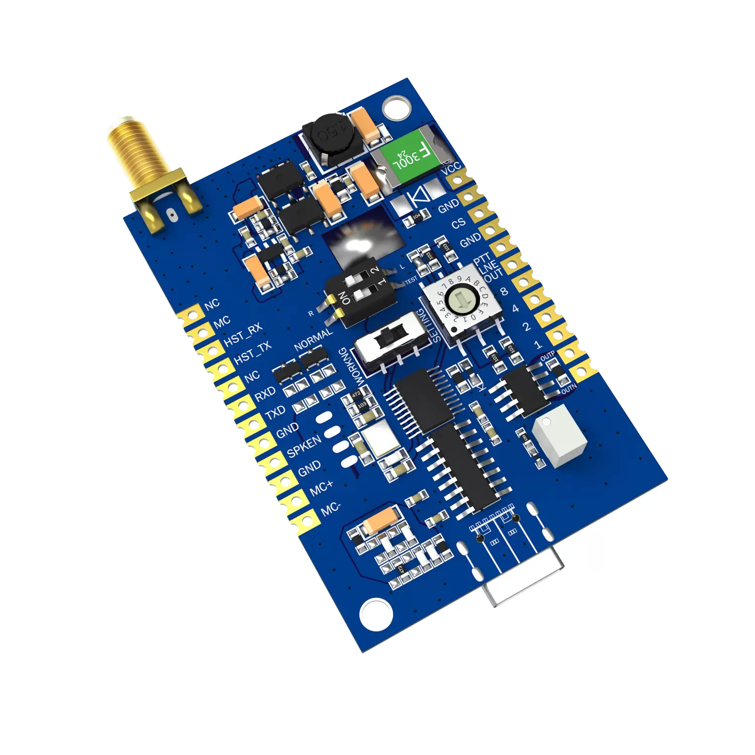 DMR858M : Talkie-walkie DMR analogique-numérique intégré à double créneau horaire 5 W