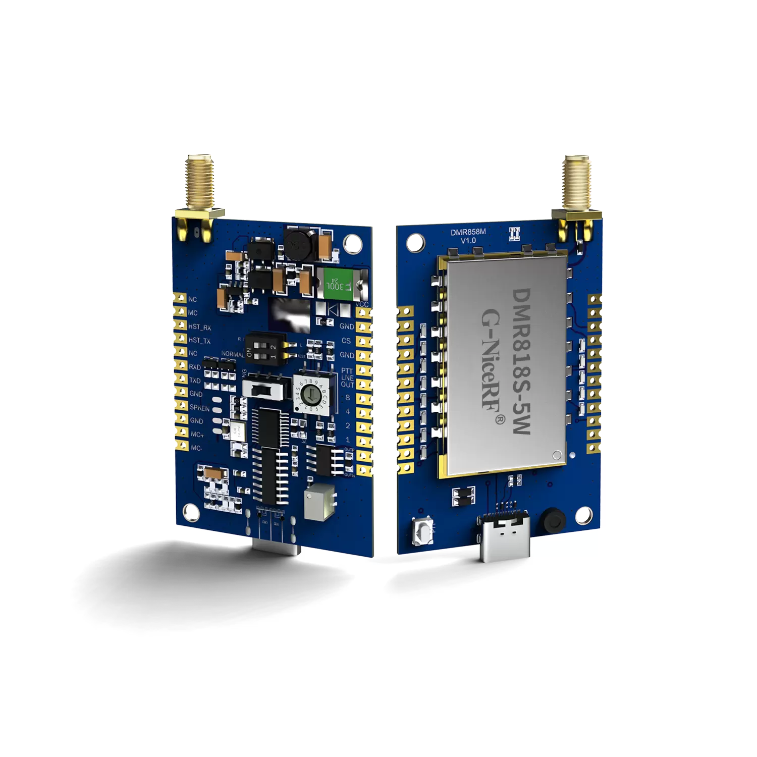 DMR858M : Talkie-walkie DMR analogique-numérique intégré à double créneau horaire 5 W