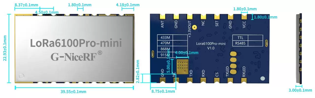 module lora LoRa6100Pro-taille mini