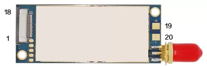 Définition des broches du module sans fil DMR858S.