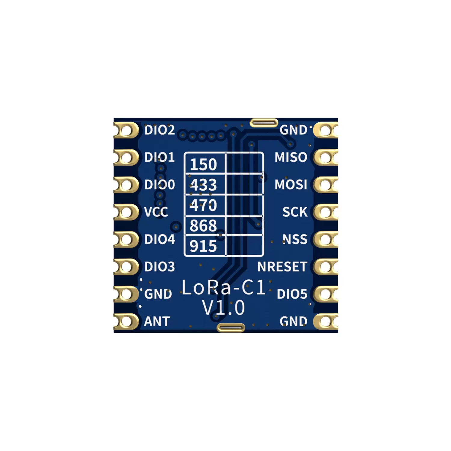 LoRa1278-C1&nbsp;: module LoRa SX1278 433/470&nbsp;MHz avec module frontal SPI et protection ESD