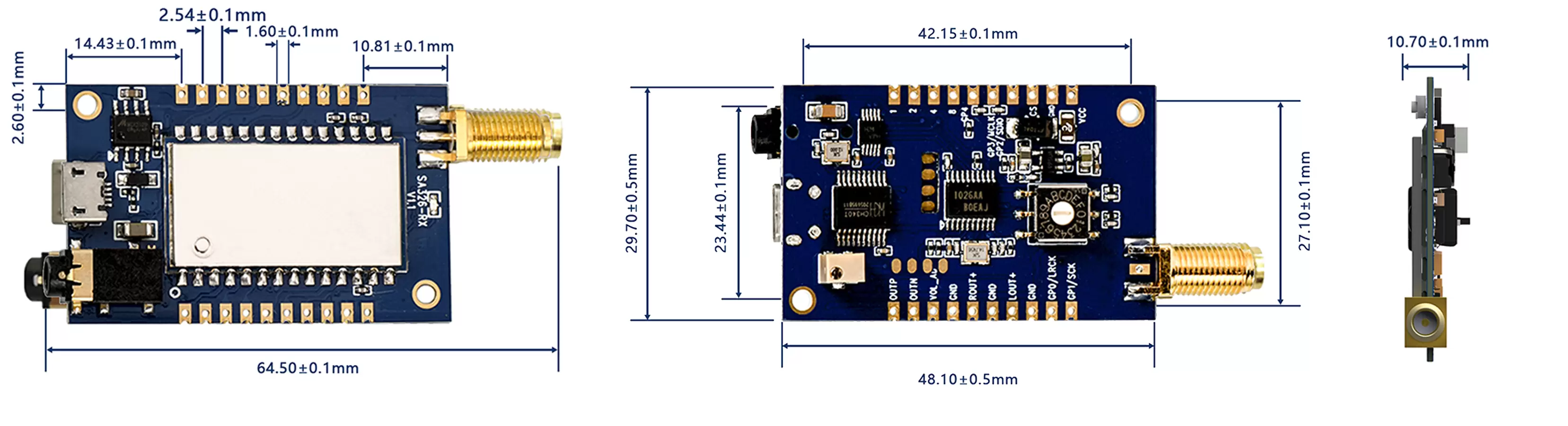 Module audio sans fil haute fidélité