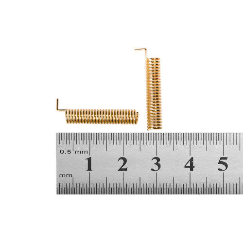 SW433-TH22 : Antenne à ressort hélicoïdal plaquée or 433 MHz