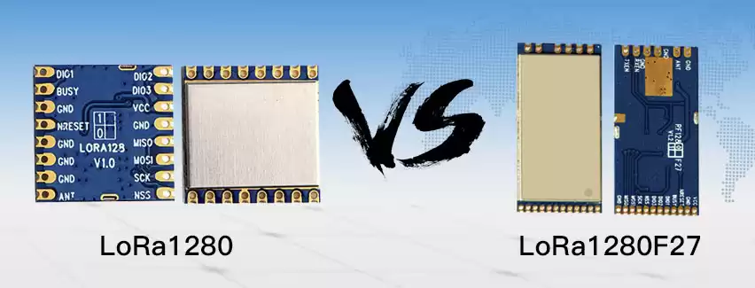 Comparaison des paramètres des modules sans fil LoRa1280 et LoRa1280F27