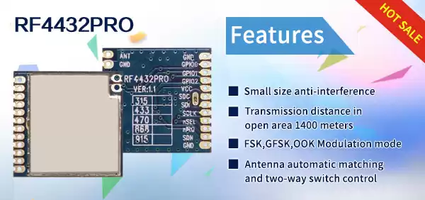 module émetteur-récepteur sans fil RF4432PRO