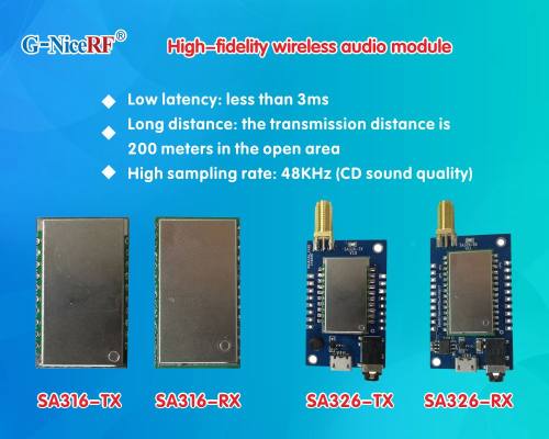 La série de modules audio sans fil haute fidélité à faible latence SA316 SA326 est nouvellement lancée
