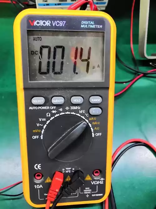 Le module LoRa LoRa1262 a mesuré le courant de sommeil