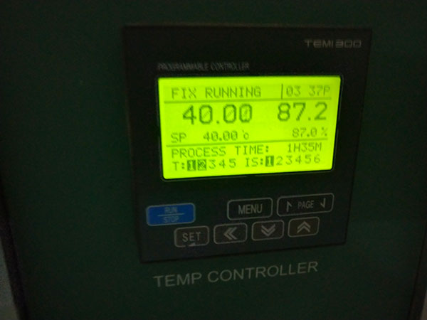 Réglez la température à 40 ℃