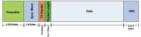 Format de paquet de données Si4432 