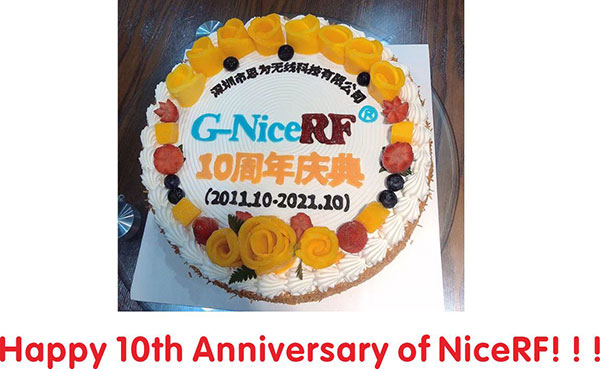 Joyeux 10ème anniversaire de NiceRF