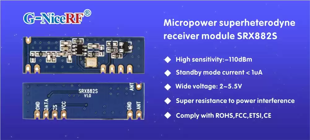 module récepteur superhétérodyne SRX882S