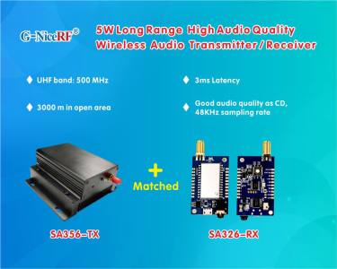 Nouveau : module émetteur audio sans fil longue portée 5W SA356-TX