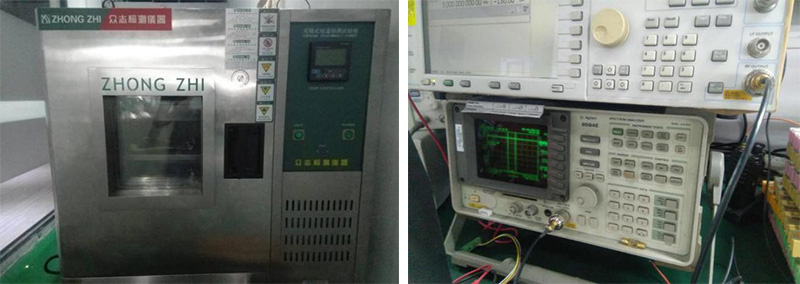 Incubateur programmable sur l'image de gauche ; image de droite Analyseur de spectre Agilent 8594E