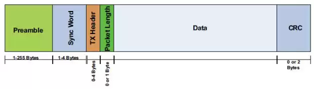 Figure 8 : Format du paquet Si4432