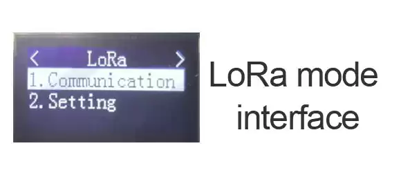 Interface du mode LoRa