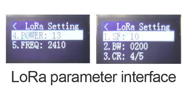 Interface de paramétrage LoRa