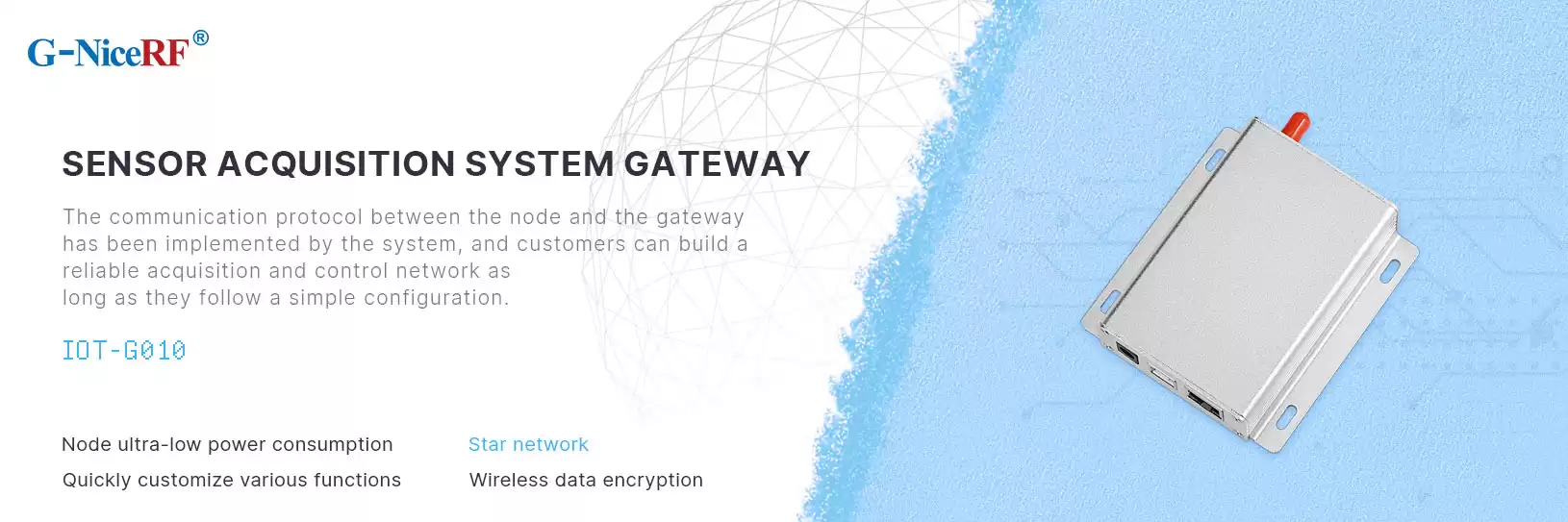 Passerelle du système de surveillance des capteurs IOT IOT-G010