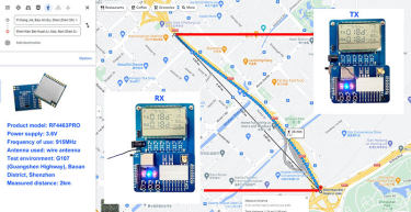 Test de distance de communication du Module RF Si4463 RF4463PRO