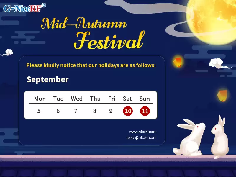 Avis de vacances pour la fête de la mi-automne par NiceRF
