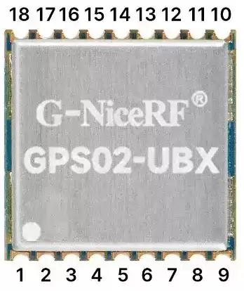 Broches du module GPS UBLOX GPS02-UBX