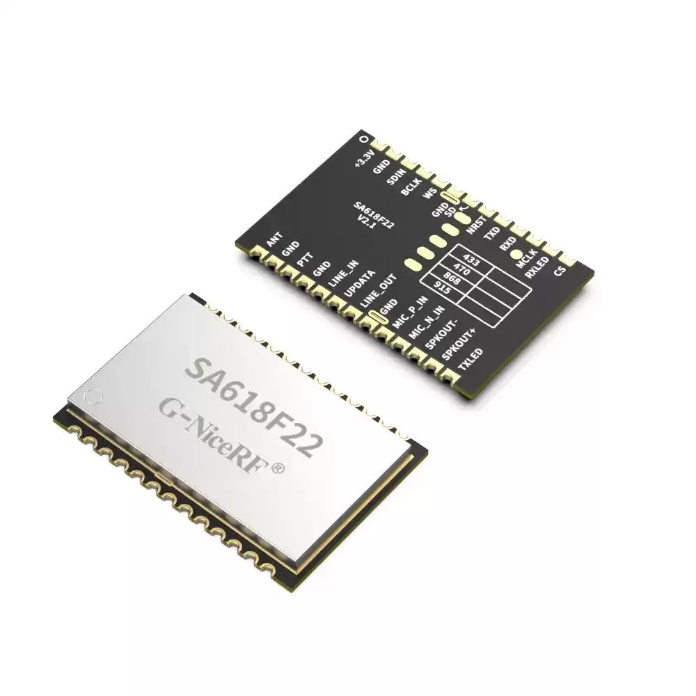SA618F22&nbsp;: Module émetteur-récepteur audio sans fil duplex intégral 160&nbsp;mW, fréquence d'échantillonnage 8&nbsp;kHz