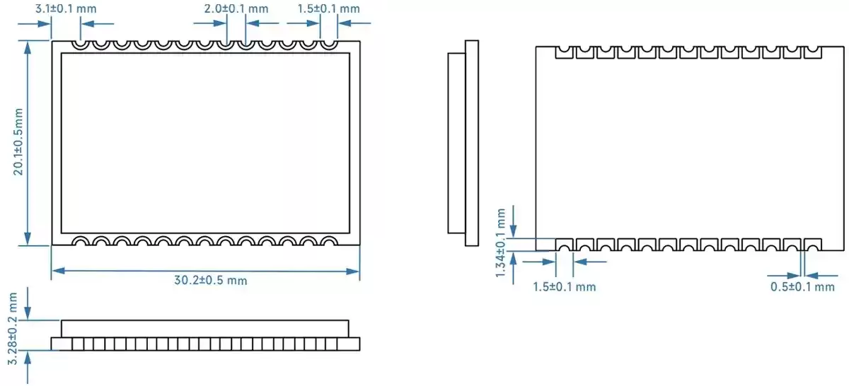Module d'interphone full duplex taille SA618F22