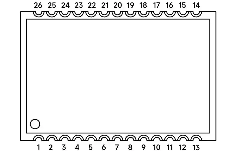 Définition des broches du module émetteur-récepteur audio SA918F30