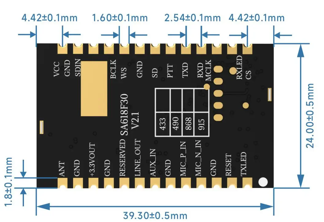 Dimensions SA618F30