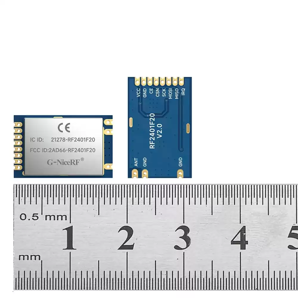 RF2401F20 : nRF24L01+ 2,4 GHz CE-RED &amp; FCC ID &amp; IC ID &amp; TELEC Module RF Nordic d'origine certifié