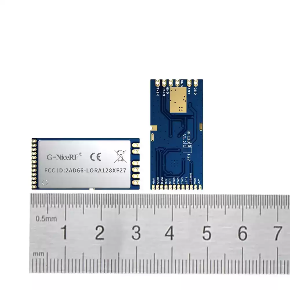 LoRa1281F27&nbsp;: Module LoRa SX1281 500&nbsp;mW certifié CE-RED et FCC ID 2,4&nbsp;GHz avec TCXO