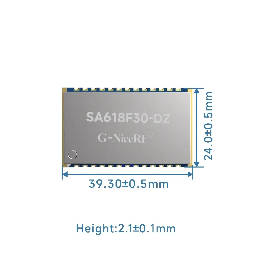 SA618F30-DZ&nbsp;:&nbsp;1 W 8 double antenne relais multi-niveaux 8 K taux d'échantillonnage module audio duplex intégral avec protection ESD