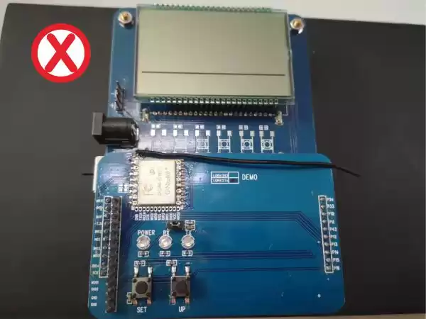 Exemple de schéma d'erreur d'installation d'une antenne filaire