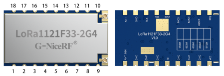 Définition des broches du LoRa1121F33-2G4 dans le module lora LR1121