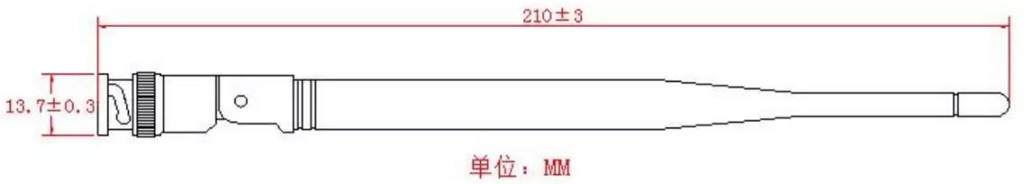 Antenne tige 868 SW868-ZD210-BNC
