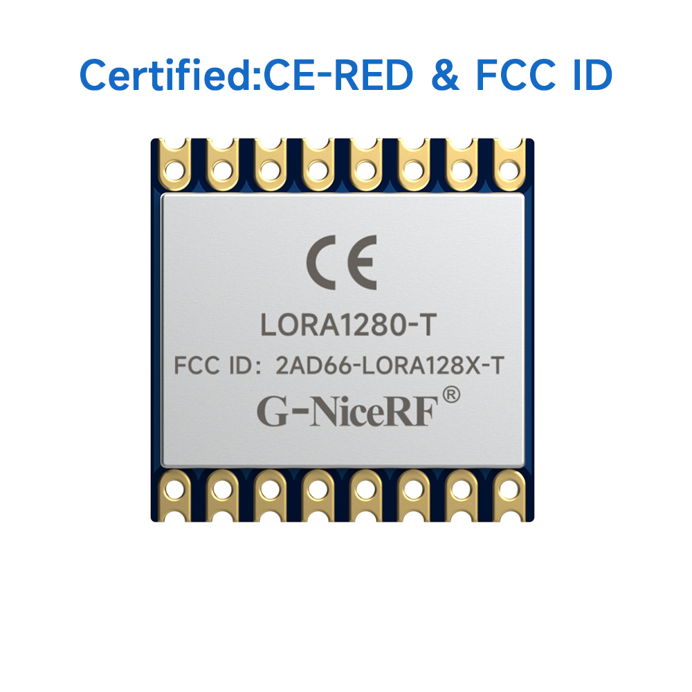 LoRa128X-T : Module de t&eacute;l&eacute;m&eacute;trie TCXO certifi&eacute; FCC ID et CE-RED SX1280/SX1281 2,4 GHz