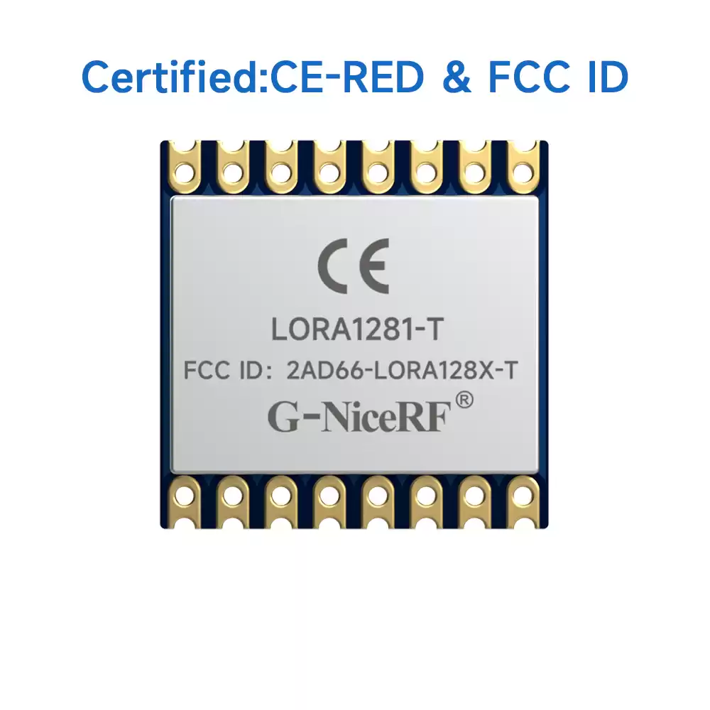 LoRa1281-TCXO : Certification FCC ID et CE-RED Le module certifi&eacute; SX1281 2,4 GHz prend en charge la t&eacute;l&eacute;m&eacute;trie