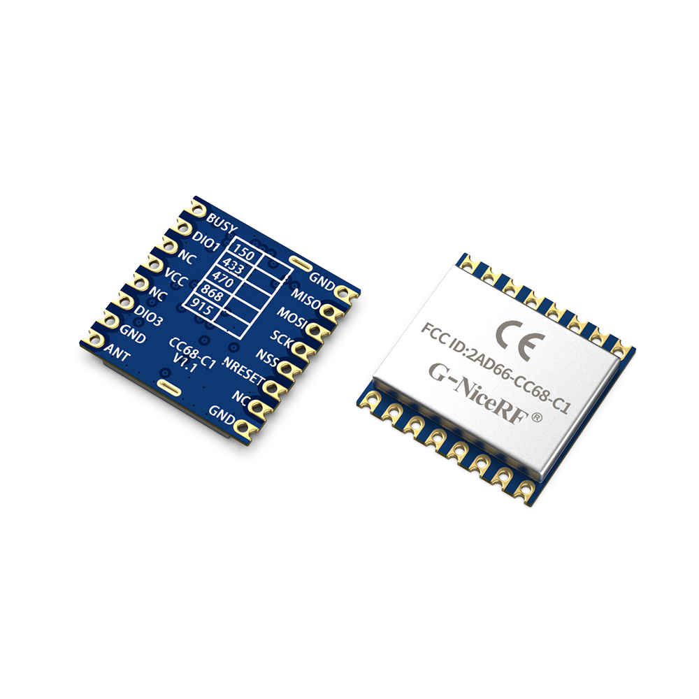 CC68-C1-868/915 : Module LoRa LLCC68 certifi&eacute; FCC ID et CE-RED avec interface SPI