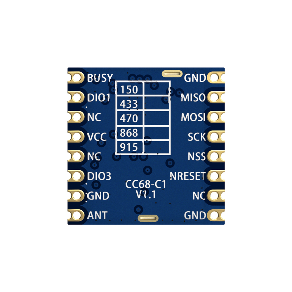 CC68-C1-868/915 : Module LoRa LLCC68 certifi&eacute; FCC ID et CE-RED avec interface SPI